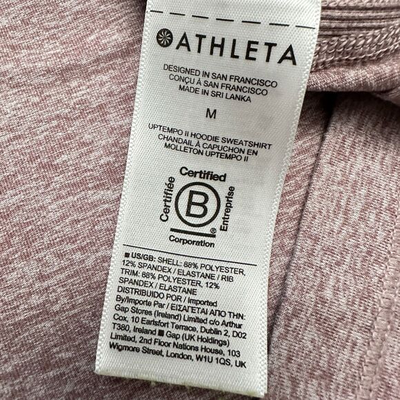Athleta Shirt Womens M Purple Uptempo II Hoodie Sweatshirt Relaxed Lightweight - Picture 9 of 13
